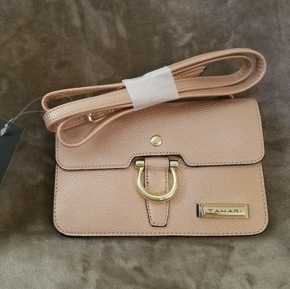 Tahari Handbags - PRETTY Rose-Gold Crossbody- NEW!